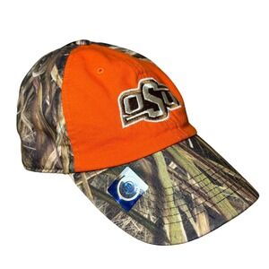 Oklahoma State OSU Cowboys Camo Blaze Orange Hunting Hat NEW